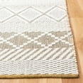 thumbnail image 3 of SAFAVIEH Natura Aaron Geometric Wool Runner Rug, Ivory/Yellow, 2'3" x 8', 3 of 8