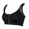 thumbnail image 3 of Spdoo Women's Front Closure Sports Bra Wirefree Padded High Support Full Coverage Racerback Workout Tank Top Bra Small to Plus Size Black S, 3 of 7