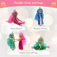 thumbnail image 3 of Little Dolls Set with Mini Princess Dolls for Girls – Princess Toy Dolls for Dollhouse –Small Doll Mini Princess Figures with Tiaras, Hair Accessories, 3 of 5