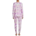 thumbnail image 3 of Catherine Malandrino Women's Long Sleeve French Terry Top and Pants Pajama Set, 2-Piece, 3 of 5