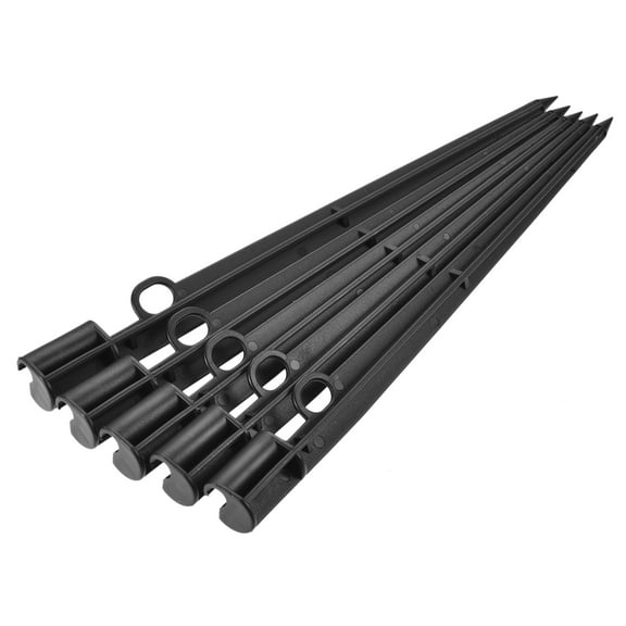 Uxcell PP Plastic 200mm Irrigation Drip Support Stakes Black for 1/4" Tube 5 Pack