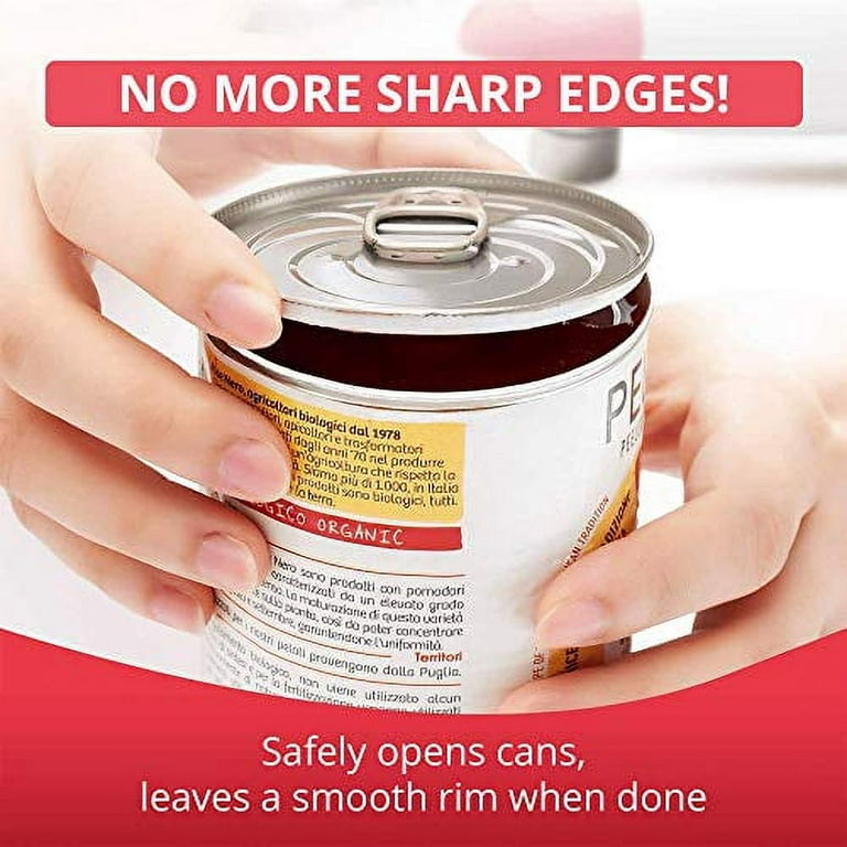 Electric Can Opener Blade Opens Any Can Shape - No Sharp Edge