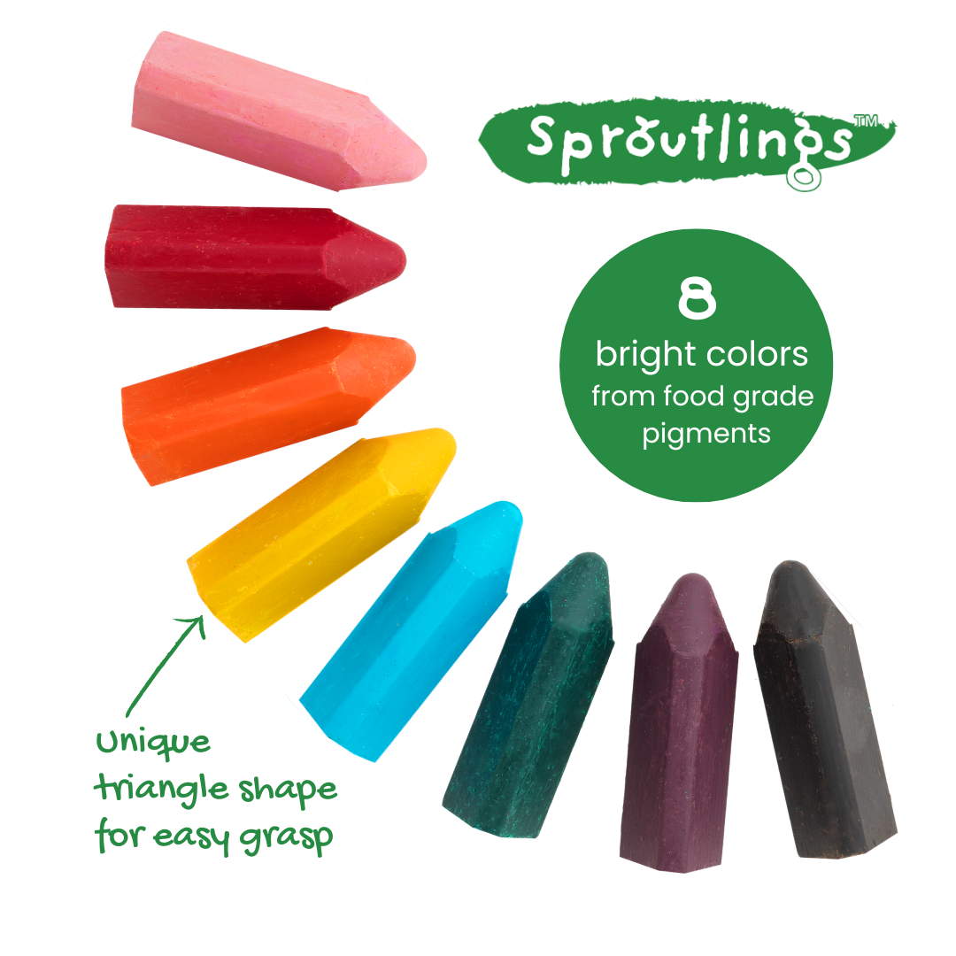 Sproutlings First Grasp Natural Soy & Beeswax Crayons, 8 Piece Count - image 3 of 8