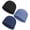 Set B-black,navy,light Blue, variant on 3 Pieces Cotton Skull Caps for Men Women Chemo Headwear Lightweight Beanie Sleeping Cap Helmet Liner