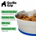 thumbnail image 2 of Dog Bowl Set of 2, Heavy Duty Stainless Steel Bowls by GORILLA GRIP, Holds 8 Cups, Royal Blue, 2 of 9