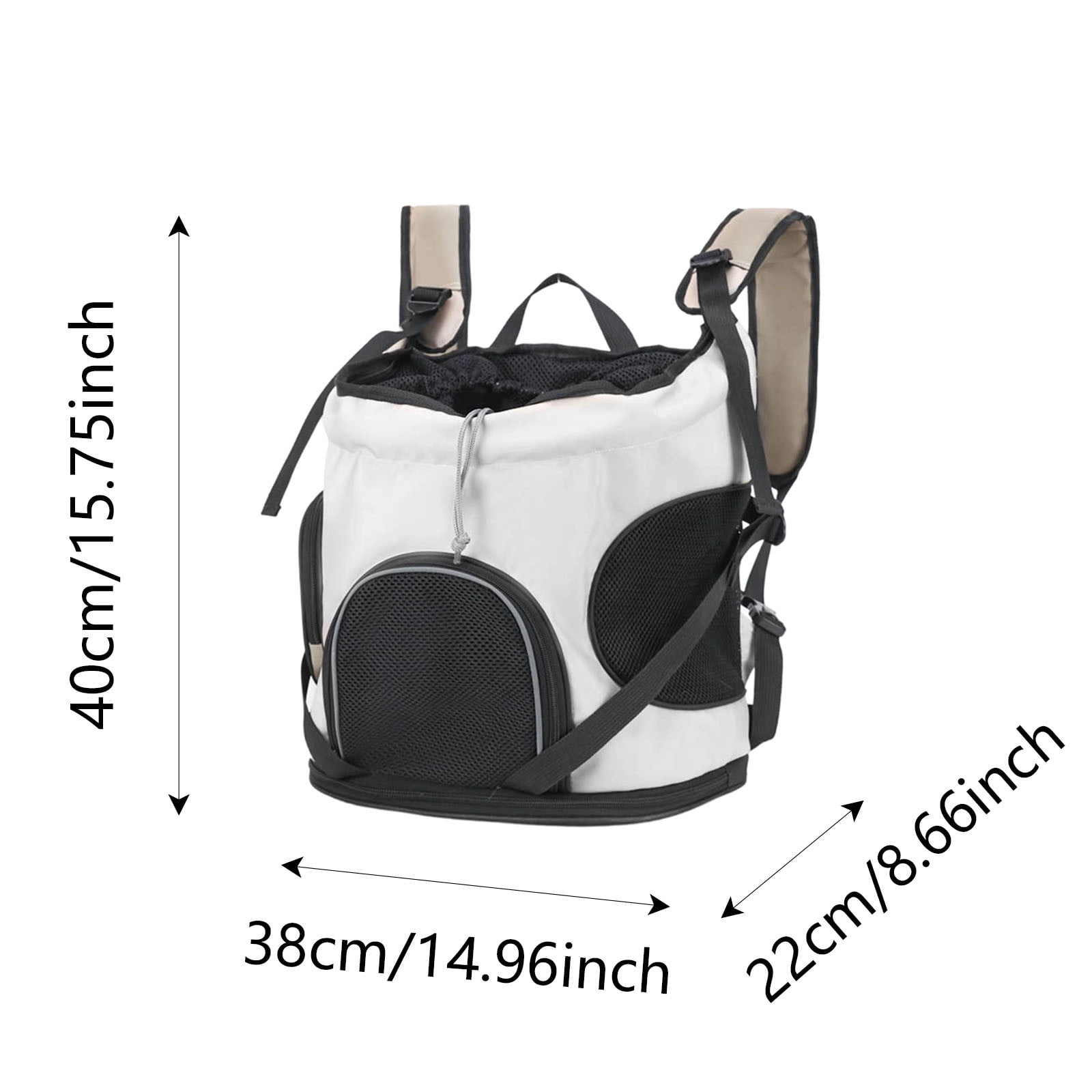 Nylon Pet Dog Backpack – Portable Breathable Travel Carrier for Veterinary Visits, Outdoor Hiking & Walks