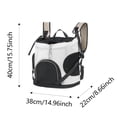 thumbnail image 3 of Pet Carrier Backpack, Expandable Pet Carrier with Full Front Opening, Breathable Mesh Backpack for Small Dogs & Medium Cats Up to 16 Lbs, Foldable for Hiking, Camping (White), 3 of 6