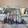 thumbnail image 2 of Orinice Eagle Flag Stars and Stripes Warm Lightweight Blanket Soft Fleece Blankets All Seasons Decor Gifts 40x50in, 2 of 6