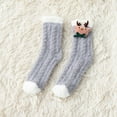 thumbnail image 2 of Uooqdmx Warm Socks for Women, Plush Socks, Slipper Socks for Women, Sleeping Socks, Thick Crew Socks, Dark Gray One Size, 2 of 3