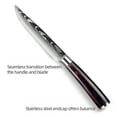 thumbnail image 5 of TVQUYET 6-Piece Steak Knives Set Wood Handle,4.5" Damascus Laser Stainless Steel Serrated Steak Cutting Knife for Kitchen and Restaurant, 5 of 8
