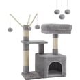 thumbnail image 1 of Feandrea Árbol para Gatos, Condominio Pequeño para Gatos, 72 cm, 3 Pompones, Gris Claro, 1 of 5