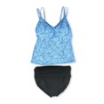 thumbnail image 1 of MiracleSuit Tankini de 2 piezas para mujer Malibu Ruched Brief, azul, 14 MiracleSuit Tankini, 1 of 2