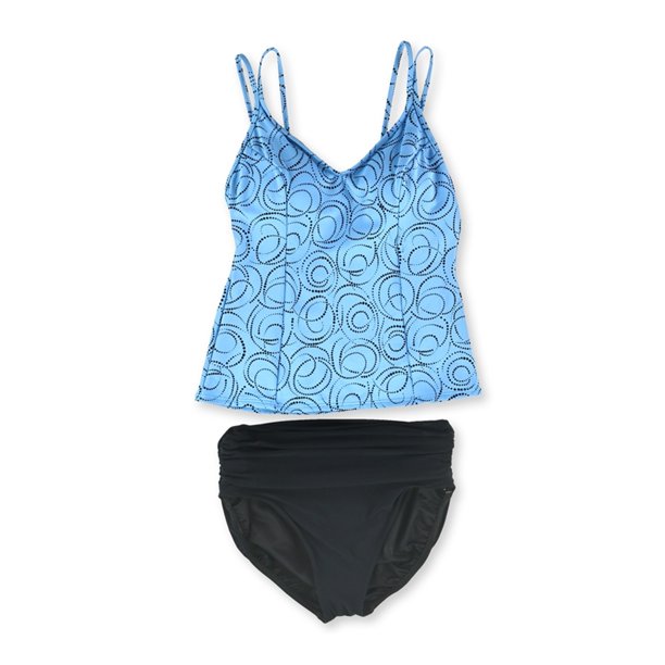 MiracleSuit Tankini de 2 piezas para mujer Malibu Ruched Brief, azul, 14 MiracleSuit Tankini