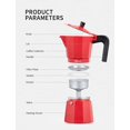 thumbnail image 4 of Cafetera espresso Yabano de 9 tazas, moka italiana para estufa, 4 of 6