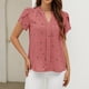 thumbnail image 2 of Camisas de Manga Larga para las Mujeres Cuello V Amor Imprimir Temperamiento Top, Blusa de Moda Casual de Poliéster para Uso Diario, Fiesta Y Verano de Primavera, 2 of 4
