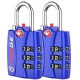 thumbnail image 1 of Forge TSA Locks 2 Pack - Open Alert Indicator, Alloy Body and Hardened Steel Shackle with Re-settable 3-Digit Combination, 1 of 1