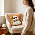 thumbnail image 7 of PiGOGI Halloween Ghost Pumpkin Pillow Covers Digital Print Throw Pillow Cases Festive Cushion Covers Soft Home Decor for Sofa Bedroom, 7 of 7