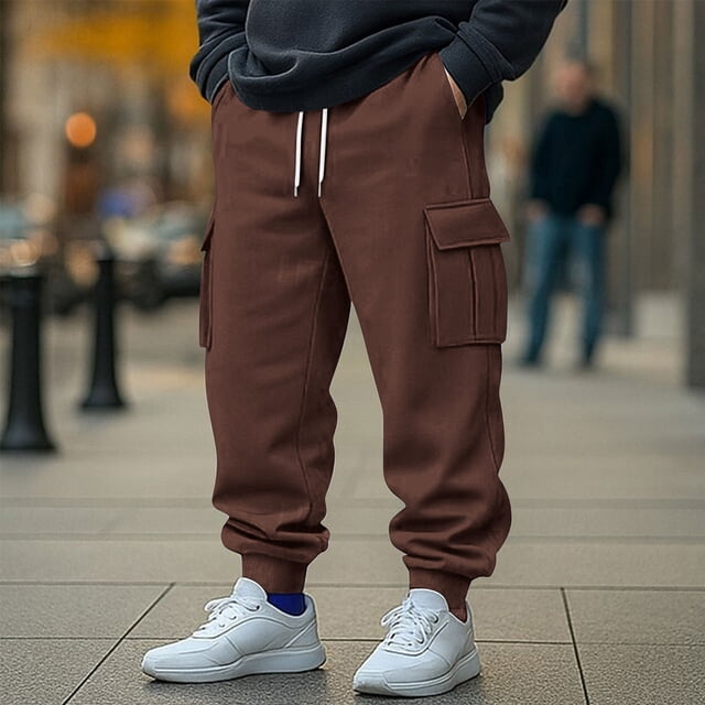sageysalite Sweatpants for Men Casual Cargo Pants with Multi Pockets Drawstring Elastic Waist Workout Running Joggers Pants