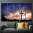 thumbnail image 4 of Christian Cross Jesus Christ Cross Printed, Resurrection Cross Art Canvas, Christian Printed, Landscape Poster, Canvas Wall Decor - 4P-Gallery Wrapped, 4 of 9