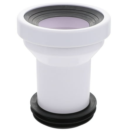 Minkissy White Straight Toilet Pipe Connector 1 Piece Plumbing Replacement Part