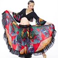 thumbnail image 3 of Maxi bohemia para mujer Hippie Gypsy Boho Dress Belly Dance Costume Bra con Negro Zulema Falda gitana tribal, 3 of 8
