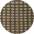 thumbnail image 1 of Ahgly Company Indoor Round Abstract Orange Brown Abstract Area Rugs, 6' Round, 1 of 6