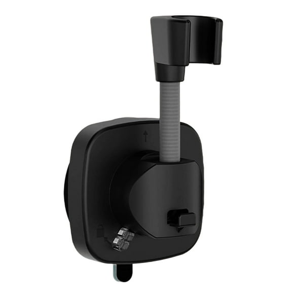 Soporte para cabezal de ducha con ventosa, ajustable 360°, soporte de ducha de mano, montaje en pared sin taladro, con gancho y soporte para varilla, para alquiler de autocaravanas, hoteles y baños