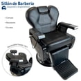 thumbnail image 2 of Sillón de Barbero Bluelander Diseño Europeo Negro, 2 of 6