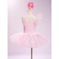thumbnail image 4 of iiniim Robe Tutu de Danse Cygne Lac pour Filles Jupe Justaucorps Danseuse Costume Rose 110, 4 of 7