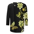 thumbnail image 5 of BangWanChi 3/4 Length Sleeve Womens Tops Plus Size Women's Fashion Printed T-shirt 3/4 Sleeves Blouse Round Neck Casual Tops, 5 of 5