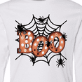 thumbnail image 4 of Inktastic Halloween Boo with Spiders in Web Long Sleeve Youth T-Shirt, 4 of 5