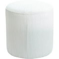 thumbnail image 3 of Pemberly Row Modern / Contemporary Soft Microsuede Fabric Cream Ottoman / Stool, 3 of 8