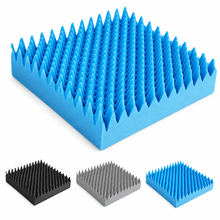 Egg Crate Foam Seat Cushion 20 x 20 x 4 in Breathable Chair Pad for Office Chair Car Seat and Recliner blue 1 Pack