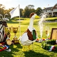 thumbnail image 5 of Aurorax Porch Goose Outfits 23" Holiday,Goose Clothes for Cement Goose Porch Goose 17/19 inch,All the Season Golf Costume Brown 23" Porch Goose Clothing Accessories for Garden Outdoor Lawn, 5 of 9