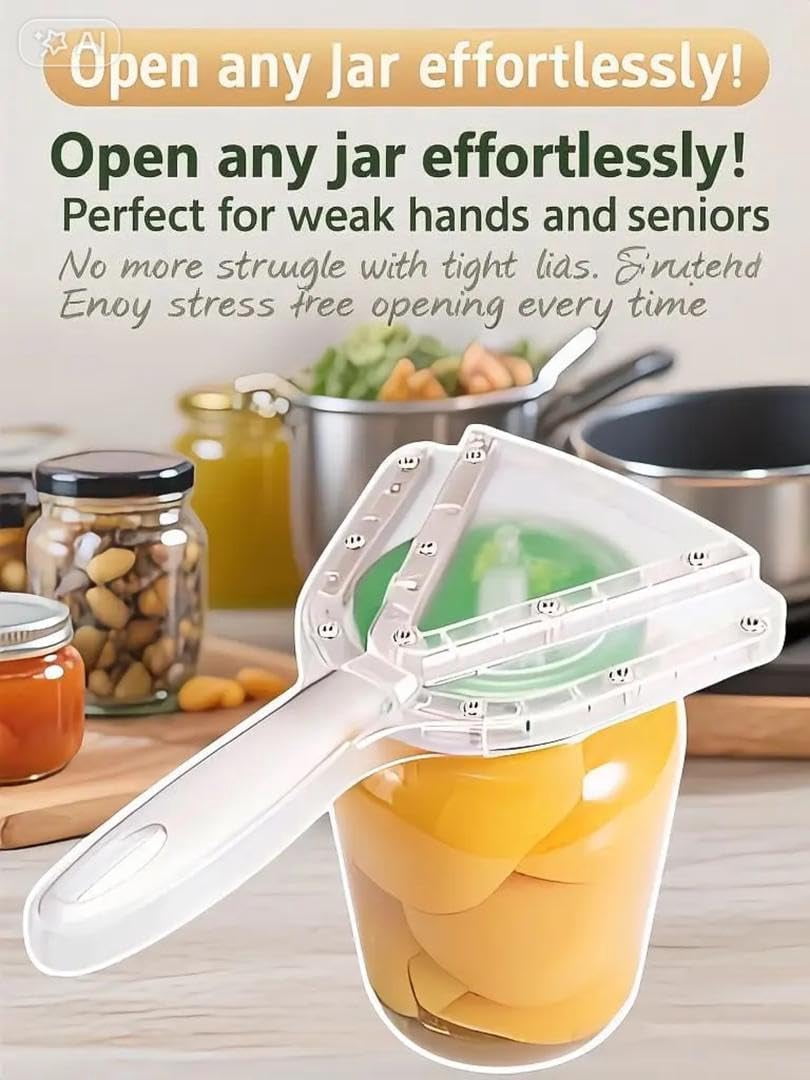 FRKSMD-Jar Opener for Weak Hands, Heavy Duty Lid Opener Tool, Easy Grip Bottle & Can Opener for Seniors with Arthritis, Multi-Function Kitchen Tool
