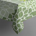 thumbnail image 3 of Green Floral and Petal Pattern Rectangle Tablecloth 60"x84",Waterproof Polyester Rectangle Table Cloth, Wipeable Spillproof Polyester Tablecloth for Dining, Camping, Indoor and Outdoor, 3 of 5