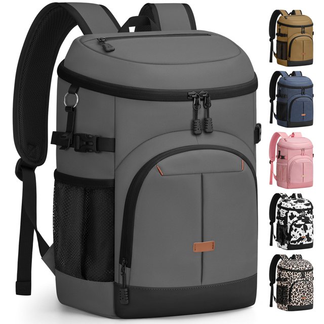 Mochila térmica Pritent, aislante, impermeable, 32 L, gris