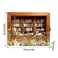 thumbnail image 2 of SUYOLL Wood Floral Figurine Anxiety Relief Decor Small Bookshelf Ornament Desk For Calming Home Space Relax Brown, 2 of 8