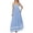 Blue, variant on OSOLU Solid Color Women Summer Flowy Maxi Dress Casual Sleeveless Spaghetti Strap Ruffle Beach Long Dresses Soft Sundress Vacation 2025 Elegant Classy Dresses