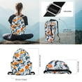 thumbnail image 5 of HAWEE Drawstring Bag Floral String Bag Sports Backpack Gym Sackpack with Side Pocket for Men Women, 5 of 7