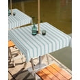 thumbnail image 2 of Lsrtoss Outdoor Tablecloth with Umbrella Hole & Zipper, Blue Striped Square Tablecloth 54x54 Inch, Blue White Stripes Farmhouse Patio Table Cover Waterproof Table Cloth for Picnic/Party, 2 of 7