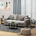 thumbnail image 2 of Furinno JAYA Oval End Table, French Oak Gray/Black (Set of 2), 2 of 5