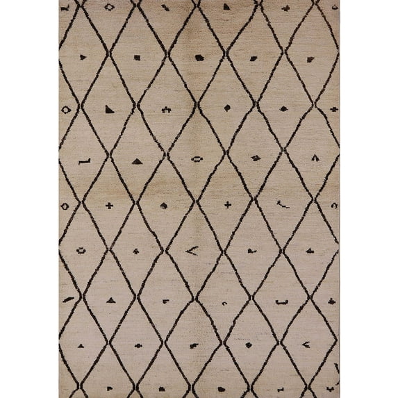 Ahgly Company Indoor Rectangle Mid-Century Modern Dark Almond Brown Solid Area Rugs, 3' x 5'