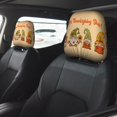 thumbnail image 4 of 2 PCS Car Headrest Cover, Gnomes Happy Thanksgiving Soft Car Seat Head Rest Cover Protector Interior Car Accessories Seat Covers for Cars Truck Auto Only Covers, 4 of 8