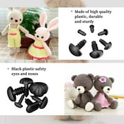 JESOT Safety Eyes and Noses, 462Pcs Black Plastic Stuffed Crochet Eyes with Washers for Crafts