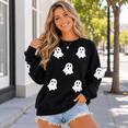 thumbnail image 5 of MOUSYA Halloween Sweatshirts Women White Ghost Graphic Pullover Shirt Halloween Witch Crewneck Sweater, 5 of 12
