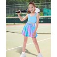 thumbnail image 2 of OlyPegic Girls Tennis Skirt with Pocket Shorts Toddler Kids Athletic Skorts Sports Golf Running Workout Flowy Skirt 4-9Y, 2 of 7