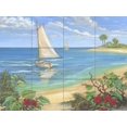 thumbnail image 1 of Tile Mural Kitchen Backsplash - PB-Plantation Key-Sailboat - by Paul Brent, 1 of 1