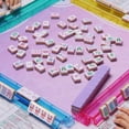 thumbnail image 5 of American Mahjong Set with 160 Tiles & Blue Portable Case - 1.2 Inch 4-Layer Engraved Acrylic Tiles for Beginners & Pros, Complete Game Set with Dice, Perfect for Game Night New packing, 5 of 6