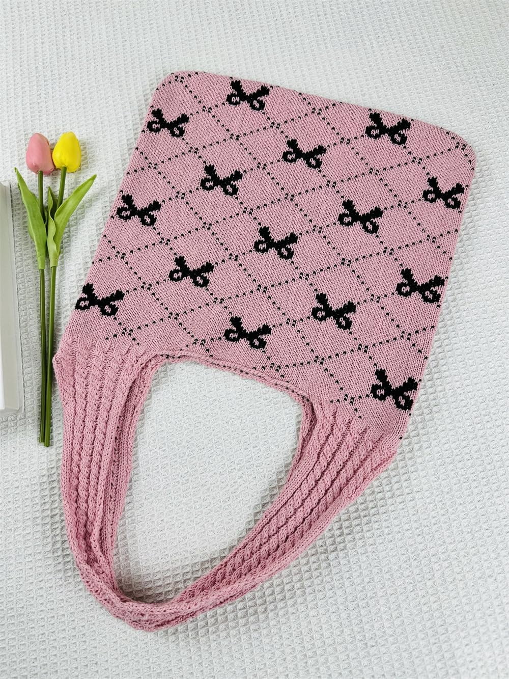 Crochet Tote Bag Heart Tote Cutecore Key Chain Cute Tote Bag  display picture 3